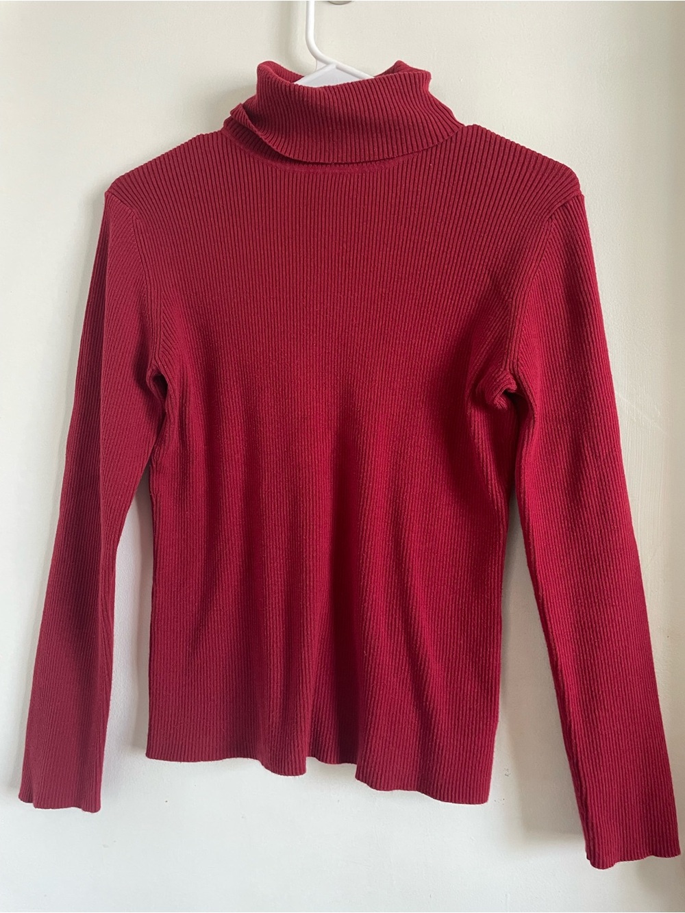 Eddie Bauer Crimson Ribbed Turtleneck Sweater